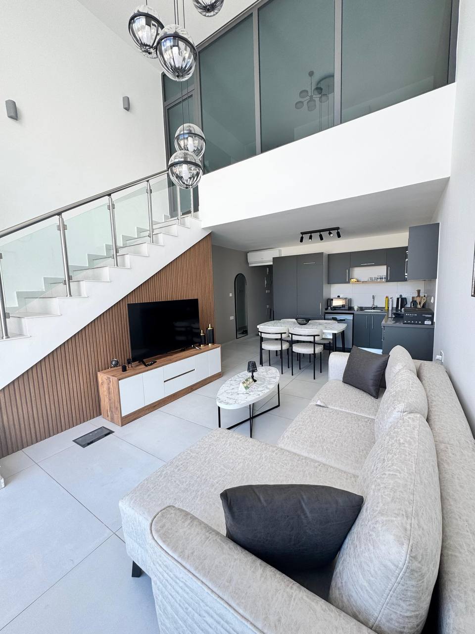 1+1 Двухуровневая Квартира — Blueberry, Эсентепе