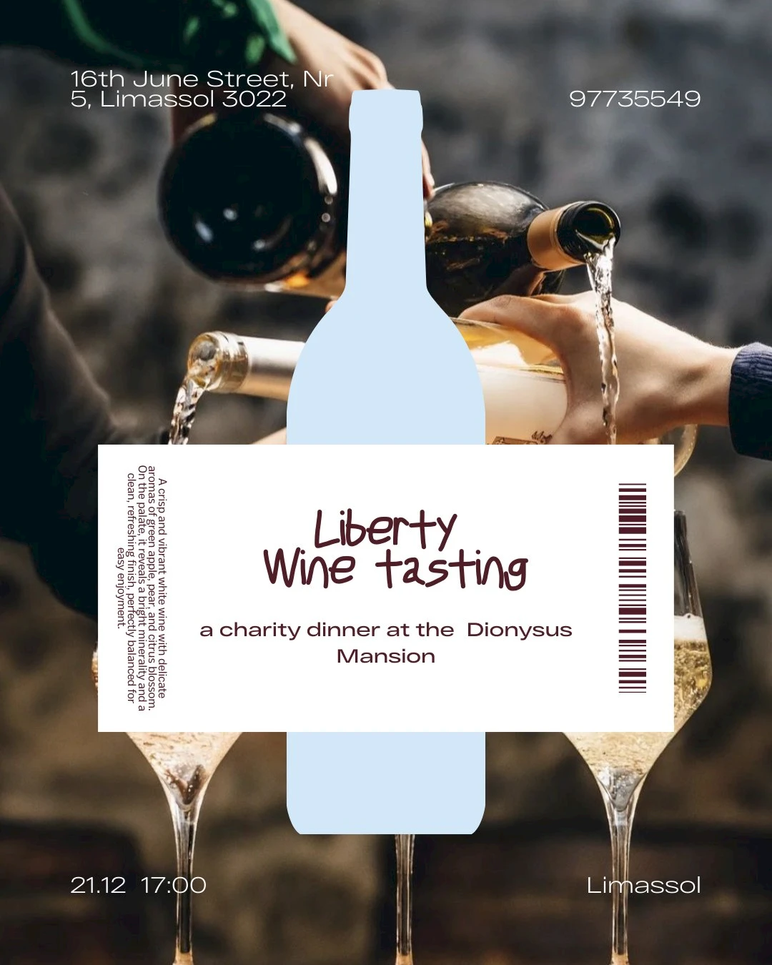 Charity dinner with wine tasting