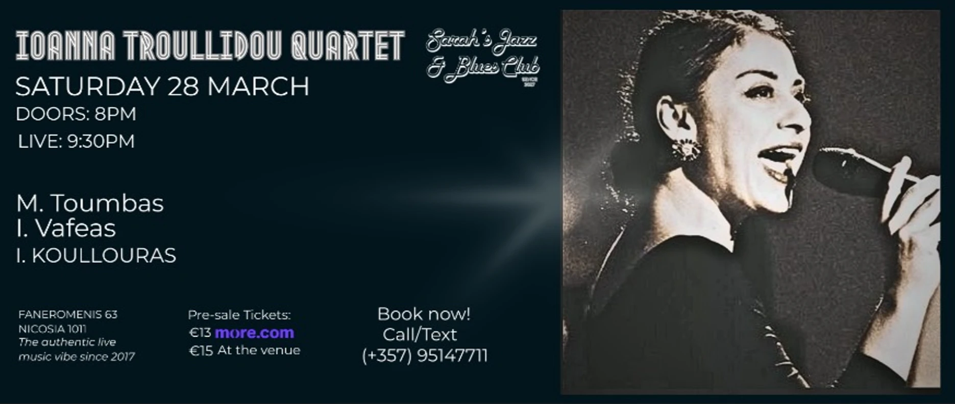 Kwartet Ioanny Troullidou. Koncert jazzowy