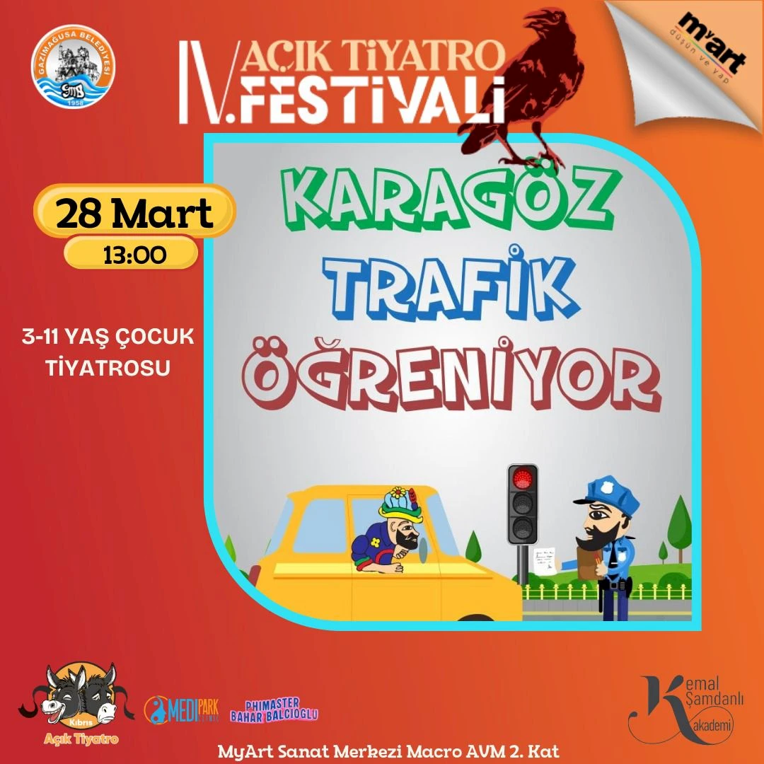 Kindertheaterstück „Karagöz lernt die Verkehrsregeln“