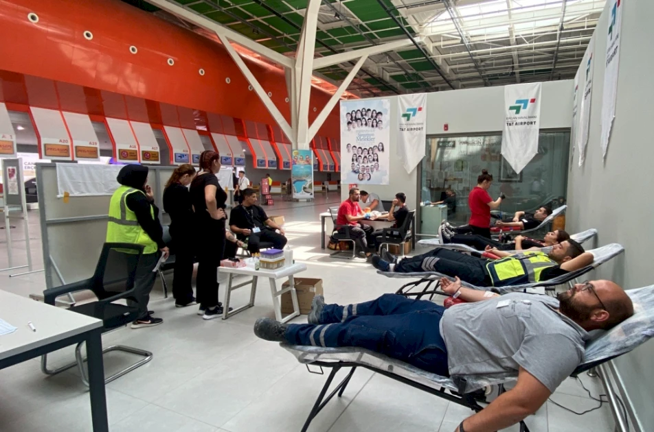 В аэропорту Эрджан прошла акция по сдаче крови